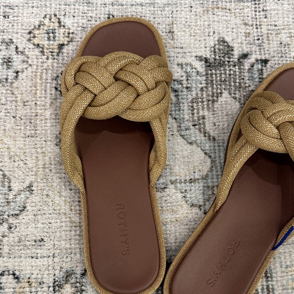 Rothy's Tan Braided Slip-On Sandals - Picture 3 of 4